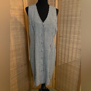 Talbots Donna Ricco size 10 black and white checked jumper
